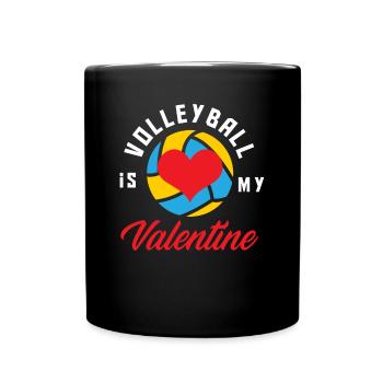 Lustiges Volleyball Geschenk - Tasse einfarbig - Schwarz - Vorne