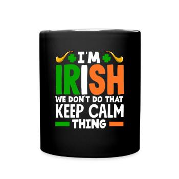 Funny Irishman Ireland Gift - Full Colour Mug - black - Front