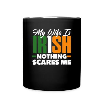 Funny Irishman Ireland Gift - Full Colour Mug - black - Front