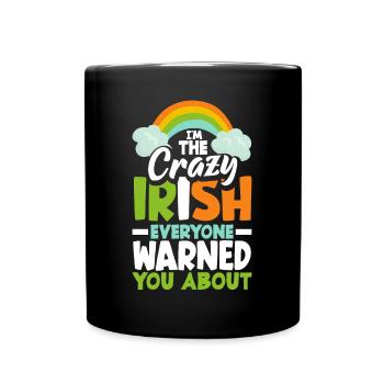 Funny Irishman Ireland Gift - Full Colour Mug - black - Front