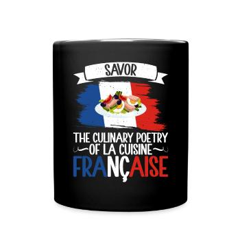 Cadeaux de cuisine française - Mug uni - noir - Devant