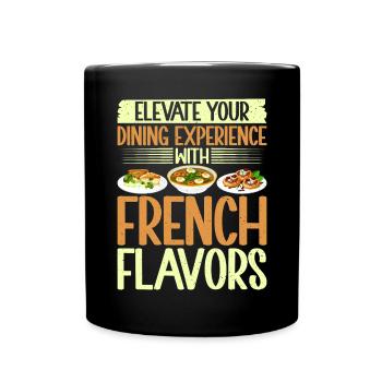 French Food Gifts - Full Colour Mug - black - Front