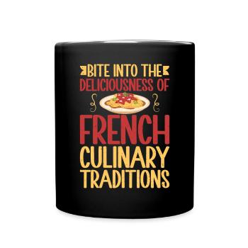 French Food Gifts - Full Colour Mug - black - Front