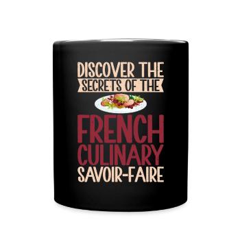 Cadeaux de cuisine française - Mug uni - noir - Devant