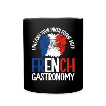 Cadeaux de cuisine française - Mug uni - noir - Devant