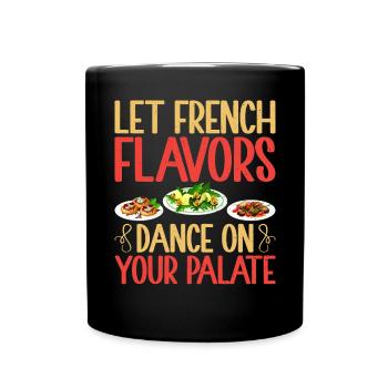 French Food Gifts - Full Colour Mug - black - Front