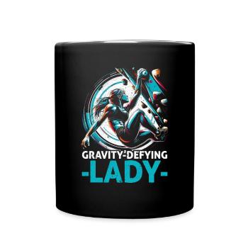 Bouldering Girl Boulderer Mur d’escalade - Mug uni - noir - Devant