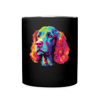 Watercolors Colorful Irish Water Water - Full Colour Mug - black - Front