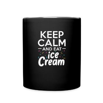 Eiscreme - Tasse einfarbig - Schwarz - Vorne