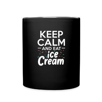 Crème glacée Crème glacée Crème glacée Cadeau d’été - Mug uni - noir - Devant