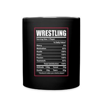 Wrestling Wrestler Fight Wrestling Ringer Gift - Full Colour Mug - black - Front