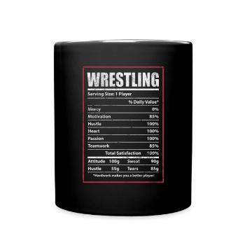 Wrestling - Tasse einfarbig - Schwarz - Vorne