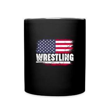 Wrestling Wrestler Fight Wrestling Ringer Gift - Full Colour Mug - black - Front