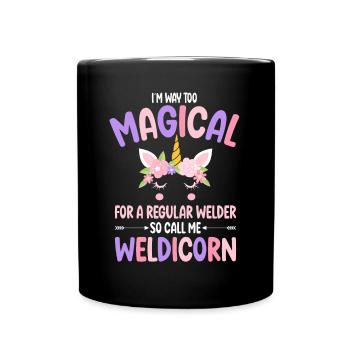 Weldicorn soudage comme un cadeau de fille soudeuse normale - Mug uni - noir - Devant