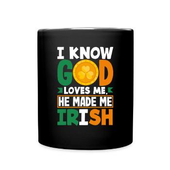 Funny Irishman Ireland Gift - Full Colour Mug - black - Front