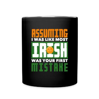 Funny Irishman Ireland Gift - Full Colour Mug - black - Front