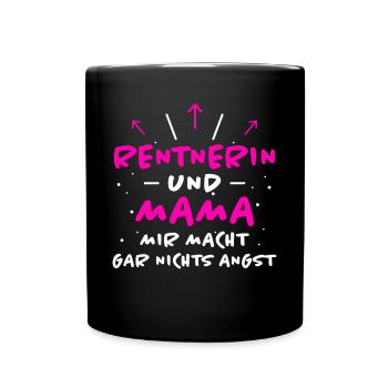Rentnerin Spruch Ruhestand Oma Rentnerin Geschenk - Tasse einfarbig - Schwarz - Vorne