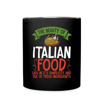 Italian Food Gifts - Tasse einfarbig - Schwarz - Vorne