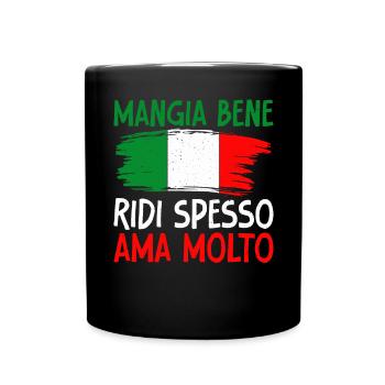 Italian Food Gifts - Tasse einfarbig - Schwarz - Vorne