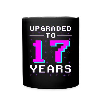 17 Years of Gamers: Retro Level-Up - Full Colour Mug - black - Front