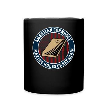 Trou de maïs américain 4 juillet Indépendance - Mug uni - noir - Devant