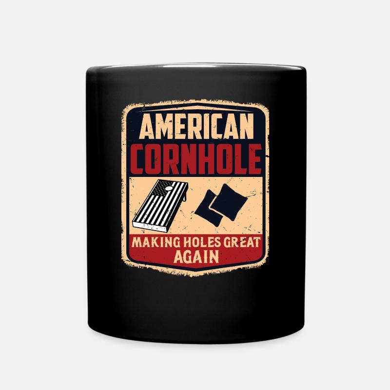 4 juillet Corn Hole Indépendance américaine - Mug uni - noir