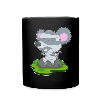 Mouse Halloween Mummy - Full Colour Mug - black - Front