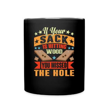 Tenue de tournoi de cornhole joueur cornhole - Mug uni - noir - Devant