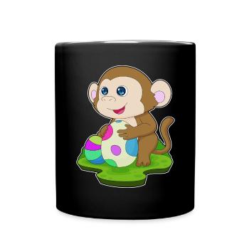 Monkey Easter Easter Eggs - Full Colour Mug - black - Front
