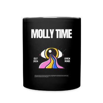 Molly Time Open-Mind Festival Rave Trippy Techno - Tasse einfarbig - Schwarz - Vorne
