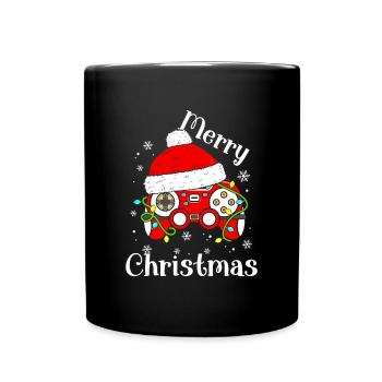 Game Console Controller Santa Claus - Full Colour Mug - black - Front