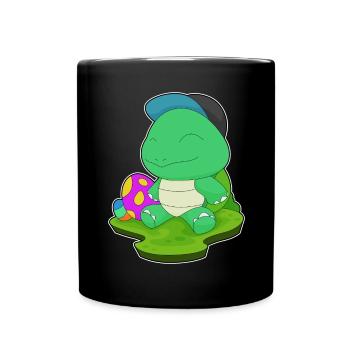Oeufs de Pâques de Pâques tortue - Mug uni - noir - Devant