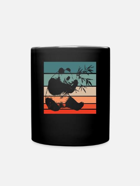 Panda Bear Japanese Giant Panda - Full Colour Mug - black
