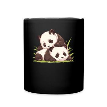 Panda Bear Cub Panda japonais - Mug uni - noir - Devant