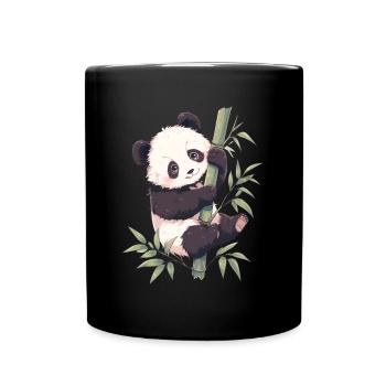Panda Ours Grimpant Panda Japonais - Mug uni - noir - Devant