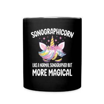 Sonographicorn comme un sonographe normal cadeaux - Mug uni - noir - Devant