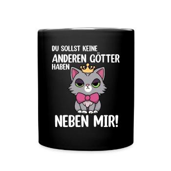 Thou shalt have no other gods besides me Kat - Full Colour Mug - black - Front