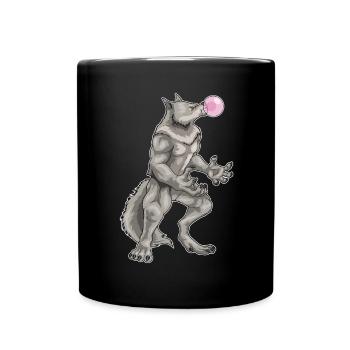 Werwolf Halloween Kaugummi - Tasse einfarbig - Schwarz - Vorne
