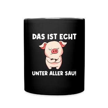C’est vraiment en dessous de tous les - Mug uni - noir - Devant