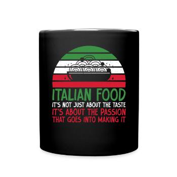 Italian Food Gifts - Tasse einfarbig - Schwarz - Vorne
