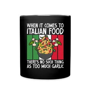 Italian Food Gifts - Tasse einfarbig - Schwarz - Vorne