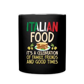 Italian Food Gifts - Tasse einfarbig - Schwarz - Vorne