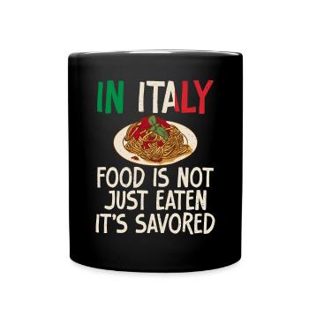 Italian Food Gifts - Tasse einfarbig - Schwarz - Vorne
