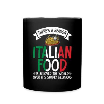 Italian Food Gifts - Tasse einfarbig - Schwarz - Vorne