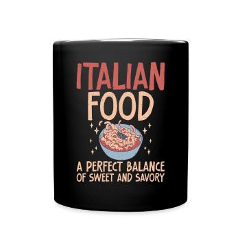 Italian Food Gifts - Tasse einfarbig - Schwarz - Vorne