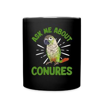 Molina Parakeet Parrot Bird Parakeet - Full Colour Mug - black - Front