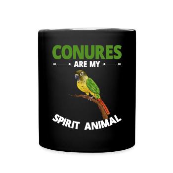 Molina Parakeet Parrot Bird Parakeet - Full Colour Mug - black - Front