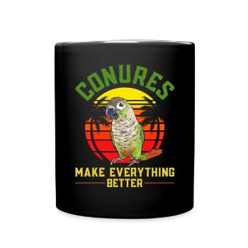 Molina Parakeet Parrot Bird Parakeet - Full Colour Mug - black - Front
