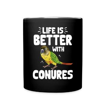 Molina Perruche Perroquet Perruche Oiseau Perruche - Mug uni - noir - Devant