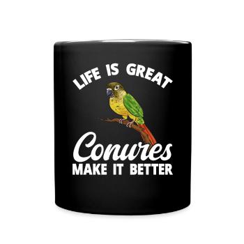 Molina Parakeet Parrot Bird Parakeet - Full Colour Mug - black - Front